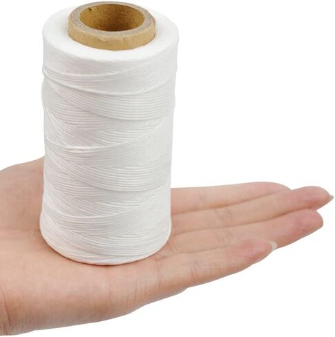 280 Yards Leather Sewing Waxed Thread 150D 0.8mm Flat Sewing Waxed Thread for Sewing Upholstery Leather Craft DIY Shoe Repairing (Black) in Kuwait