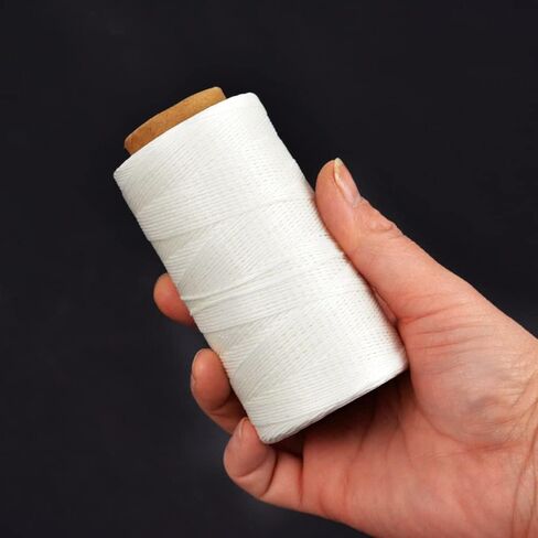 280 Yards Leather Sewing Waxed Thread 150D 0.8mm Flat Sewing Waxed Thread for Sewing Upholstery Leather Craft DIY Shoe Repairing (Black) in Kuwait