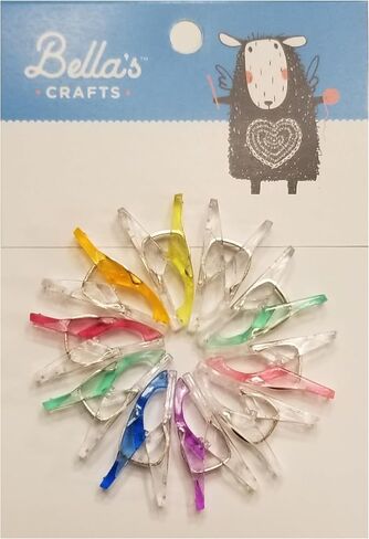 Gutermann Sew-All Thread 547 ياردة، حزمة من 8 قطع مع مشابك خياطة صغيرة من Bella's Crafts (ألوان أساسية) in Saudi Arabia