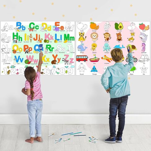 عبوة من قطعتين من ملصق التلوين العملاق لعيد الميلاد السعيد، مفرش طاولة تلوين كبير لعيد الميلاد للأطفال، ملصق تلوين كبير جدًا، ألعاب عيد ميلاد حرفية للأطفال الأولاد والبنات في الفصول الدراسية وحفلات الأنشطة in Kuwait