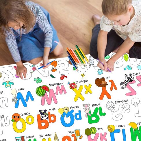 عبوة من قطعتين من ملصق التلوين العملاق لعيد الميلاد السعيد، مفرش طاولة تلوين كبير لعيد الميلاد للأطفال، ملصق تلوين كبير جدًا، ألعاب عيد ميلاد حرفية للأطفال الأولاد والبنات في الفصول الدراسية وحفلات الأنشطة in Kuwait