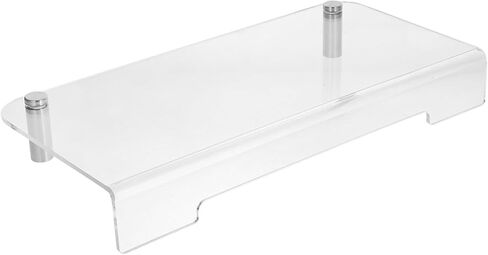 CRAFTHROU Dual Monitor Stand for Desk Adjustable Computer Monitor Riser with Storage Space Desktop Organizer Accessory for Monitors and Laptops Ergonomic Height for Reduced Neck Strain in Saudi Arabia