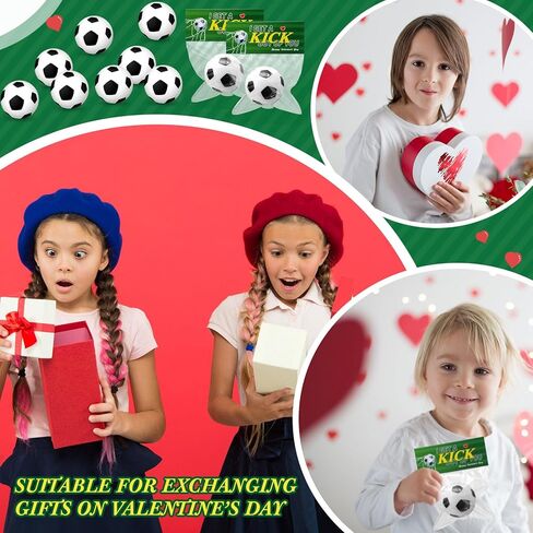 24 Pcs Valentine's Day Mini Baseball Sports Stress Balls with Headers Self Sealing Bag Mini Stapler Staples Valentines Party Favor Toy Gifts for Kids Classroom Exchange Prizes Anxiety Relief in Kuwait