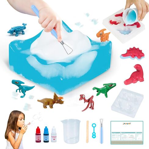 3 in 1 Dinosaur Soap Making Craft Kit Kids Toy, STEM Art and Craft Science Toy for Toddler, Dig Soap with Silicone Mold,Fragrances, Best Educational Craft Activity, Birthday Easter Gift for Girl Boy in Saudi Arabia