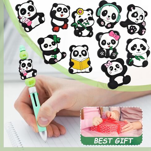 20 Pcs Focal Beads for Pens Cute Panda Focal Bead for for Keychain Making DIY Gift Necklace Bracelet Jewelry Students Gift in Saudi Arabia