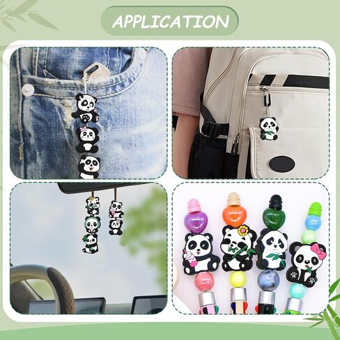 20 Pcs Focal Beads for Pens Cute Panda Focal Bead for for Keychain Making DIY Gift Necklace Bracelet Jewelry Students Gift in Saudi Arabia