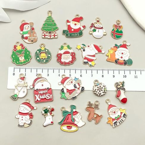 WOCRAFT 50 قطعة سوار المينا سحر عيد الميلاد لصنع المجوهرات الحرف اليدوية قلادة سوار سلسلة المفاتيح صياغة السحر عدة (SN936) in Kuwait