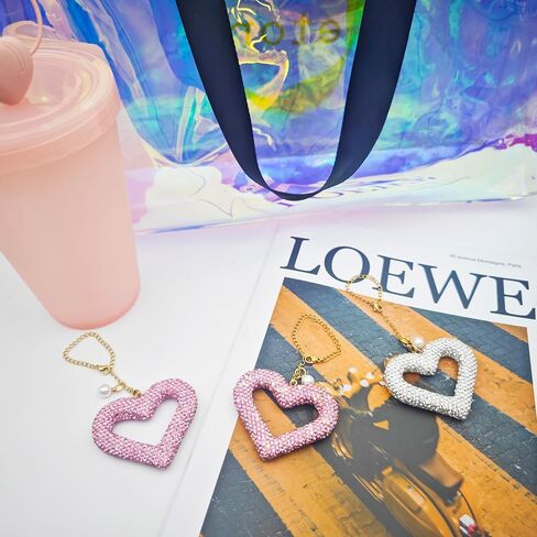 Glitter Heart Shape for Bogg Bag Accessories Charms, Bling Cute Love Heart Charms Apply to Decorative Bogg Bag Handbags Beach Totes bags- Stylish Accessory for Bogg Bag Lovers in Kuwait