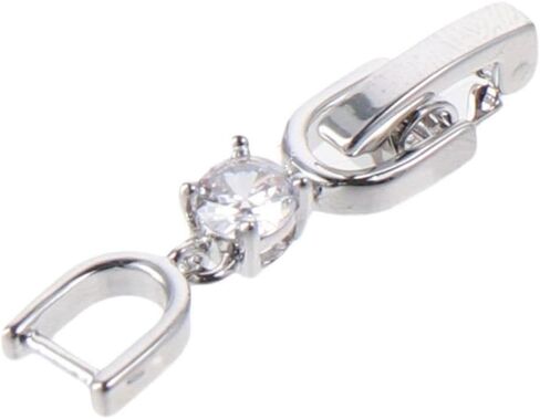 2.1cm Bracelet Extender Clasp 3Pcs White Gold Plated Crystal Rhinestone Foldover Extension Clasps for Jewelry Making Bracelet Necklace in Saudi Arabia