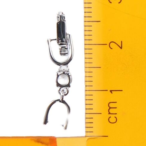 2.1cm Bracelet Extender Clasp 3Pcs White Gold Plated Crystal Rhinestone Foldover Extension Clasps for Jewelry Making Bracelet Necklace in Saudi Arabia