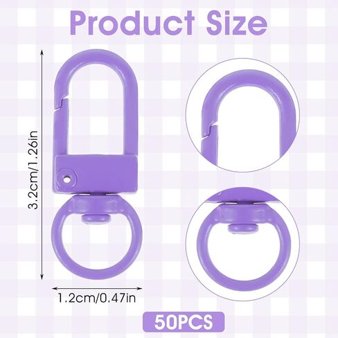 50 Pcs Metal Lobster Claw Clasps Colorful Swivel Lanyards Trigger Snap Hooks Strap 360° Swivel Snap Hooks for Key Chains and Jewelry Crafting Lobster Clasp for Bag Keychain Jewelry Making Connector in Saudi Arabia