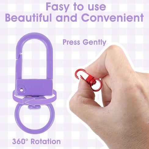50 Pcs Metal Lobster Claw Clasps Colorful Swivel Lanyards Trigger Snap Hooks Strap 360° Swivel Snap Hooks for Key Chains and Jewelry Crafting Lobster Clasp for Bag Keychain Jewelry Making Connector in Saudi Arabia