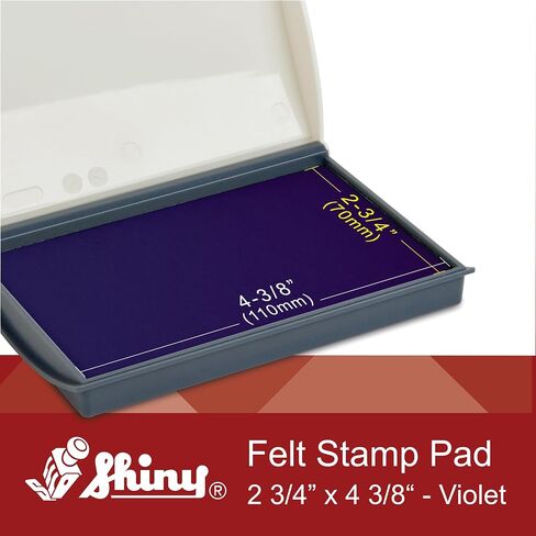 Shiny SHI-40147 Small Rubber Stamp Pad, 2 3/4" x 4 3/8", Black Ink in Kuwait