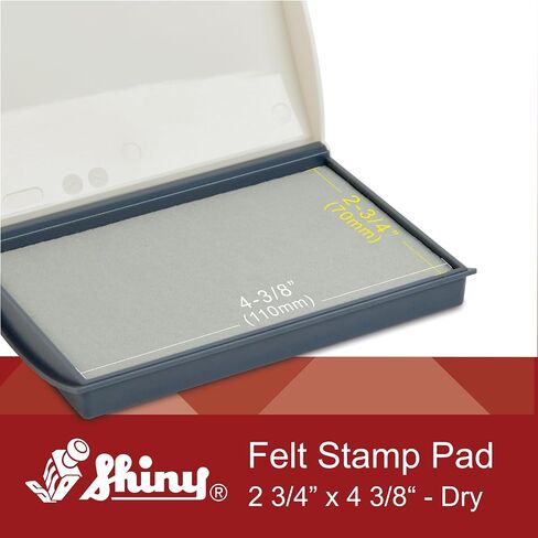 Shiny SHI-40147 Small Rubber Stamp Pad, 2 3/4" x 4 3/8", Black Ink in Kuwait