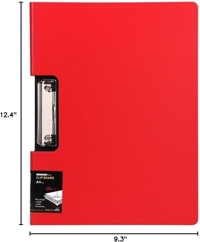 Foldable Plastic File Clipboard Profile Clip Folder A4 Letter Size Clipboard with Cover Folder 360 Degree Flip Writing Pad Clipboard Padfolio File Folder Desktop Organizer School Office and Business in Kuwait