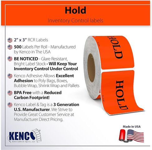 ملصقات حمل - 500 ملصق تثبيت مقاس 3 × 2 بوصة - لاصق للتحكم في المخزون والتعامل معه 500 ملصق لاصق دائم لكل لفة مصنوعة في الولايات المتحدة الأمريكية وقابلة للتحلل البيولوجي بالكامل (1) in Kuwait