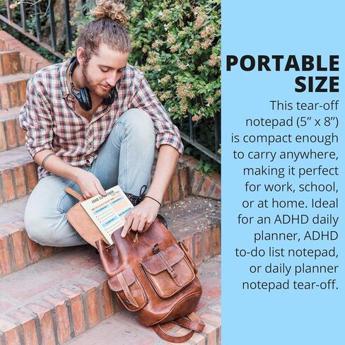 Noteworthy Designs ADHD Superpower Daily to Do List Notepad – Tear-Off ADHD Planner for Adults and Teens, ADHD Tools for Focus, Organization and Work, 5 x 8 in in Saudi Arabia