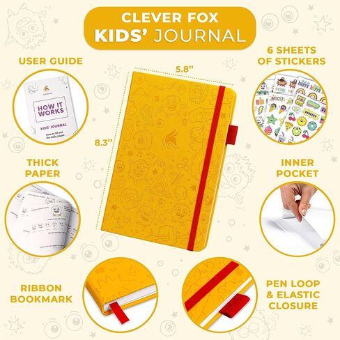 Clever Fox Kids’ Journal – Daily Feelings & Gratitude Notebook for 8+ Children – Child’s Planner & Mood Tracker for Journaling & Writing (Peach Pink) in Kuwait