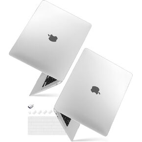 DONGKE Ultra Slim Hard Shell Case for MacBook Pro 13 inch M2/M1 A2338 A2289 A2251 with Touch Bar & Touch ID [2024 2023-2020 Released] - Protective Cover [Sturdy Shockproof] [Matte Clear]