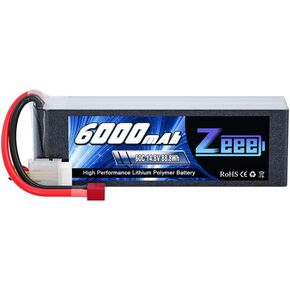 Zeee 4S Lipo Battery 6000mAh 60C 14.8V Soft Case Battery with Deans Plug Compatible with RC Plane Quadcopter Airplane Helicopter Car Truck Boat