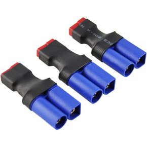 3pcs Male EC5 to Female T-Plug Losi Connector Adapter Brushless Lipo Charger(Pack of 3)