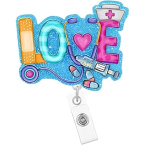 Pump It up Heart Badge Reel Retractable Cardiac Cardiology Badge Holder with ID Clip Accessories Cute Nurse RN CNA Name Badge Clip Medical Hospital Holiday Red Acrylic ID Name Card CL11IL in Kuwait