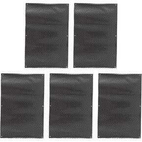 Alomejor 5Pcs RC Wrap Sticker RC Car Wrap Film Waterproof Carbon Fiber Decal for RC Car Body Shell Engine Hood