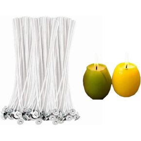 100PCS Pre Waxed Wicks Tealight Candles 8cm/3.1" Long Cotton Low Smoke Candle Wick for Candle Making