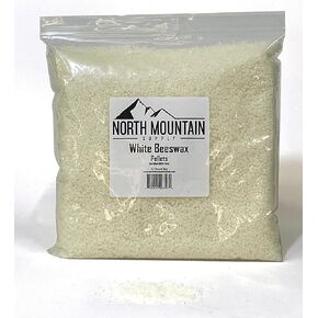 North Mountain Supply 100% Pure White Beeswax Pellets - Great for Personal Care Products and Candle Making -2.5lb Bag