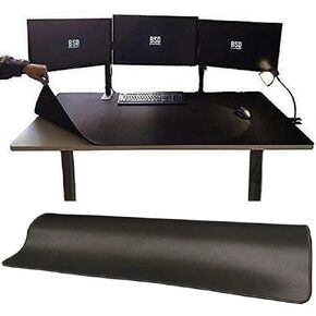 [55" x 24"] Extra-Large Mouse Pad - Enhance Your Gaming Experience with The Massive Battle Mat, Waterproof, Easy-Clean, and Lint-Free - Perfect for Gamers and Office Desk (Black, 2XL)