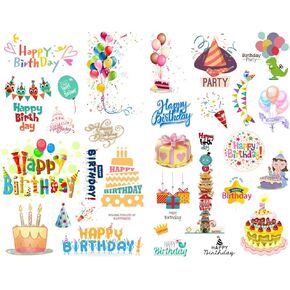 Seasonstorm Kawaii Happy Birthday Aesthetic Diary Travel Journal Paper Stickers Scrapbooking Stationery School Office Art Supplies (PK346)
