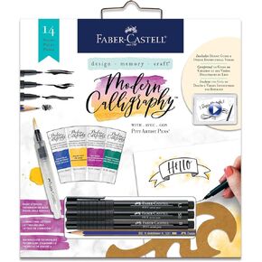 Faber-Castell Modern Calligraphy Kit - Lettering and Calligraphy Crafts for Adults with Pitt Artist Pens