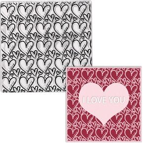 ALIBBON Heart Background Clear Stamps for Card Making and Photo Album Decorations, Valentines Heart Stamps, Love Heart Transparent Silicone Stamps for Crafting and DIY Scrapbooking