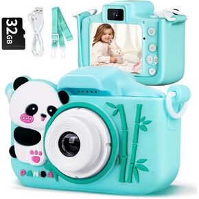 Kids Camera Digital Camera for Boys Girls Age 3-8, 48MP Dual Lens Toddler Camera for Kids with 32GB SD Card 1080P HD Video Toddler Toys Christmas Birthday Gifts for 3 4 5 6 7 8 9 Years Old Boys Girls