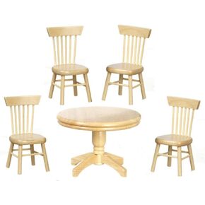 Aztec Imports, Inc. Table with 4 Chairs Oak