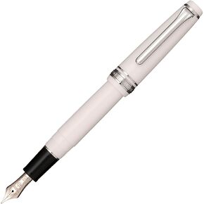 Sailor Fountain Pen, Professional Gear Slim Silver White Fine Point 11-1222-210