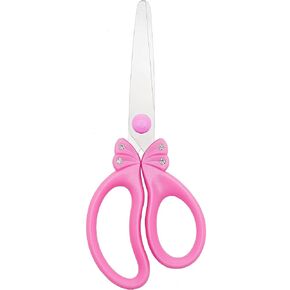 Scissors for Kids Ages 3-5 Preschool Craft Cutting Paper,6" Blunt Tip Safety Pink Toddler Scissors,Small Child Scissor All Purpose