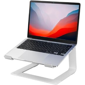 Laptop Stand for Desk Aluminum Laptop Riser Holder Detachable Computer Notebook Stand Compatible with MacBook Air/Pro, Dell, HP, Lenovo and All Laptops (10-16 inch), Silver