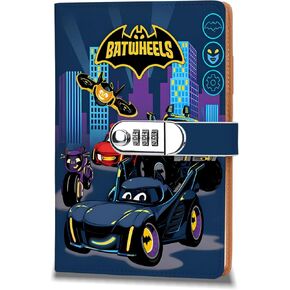 Batman Fans Gifts Leather Combination Lock Notebook for Men Women Superhero Gift Journal Combination Lock Notebook for Movies TV Lover Gift Birthday Gifts for Son Daughter Friends (always remember)