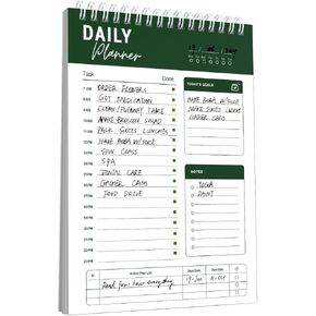 To Do List Notebook Daily Planner A5 CheckList Pad 52 Sheets, 5.9" x 8.2" Daily Schedule Goal and Tasks Setting Notepad Productivity Planner, Everyday Planner, A5-DG