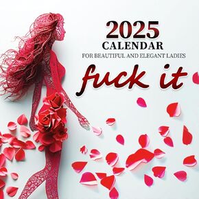 2025 fu-ck it calendar：Refrigerator calendar JAN. 2025 - DEC. 2025,Funny Swear Word Planner Monthly Calendar, Calendar For Tired Ass Women,Christmas Andnew Year Gift For Women