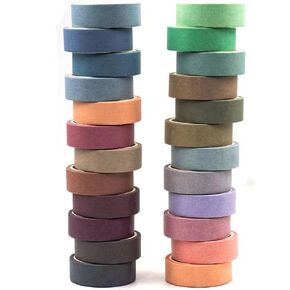 36 Rolls Washi Tape Set, Washi Tape Colorful Masking Tape 4 Meters Long and 10mm Wide,Bullet Log Decoration, Card Making, Scrapbook, Planner, DIY Packaging.