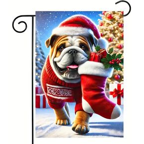 Winter Penguins Garden Flag Welcome Christmas Snowflakes Scarfs Yard Flags 12x18 Inch Double Sided Xmas Banner for Winter Holiday Christmas Outdoor Decoration