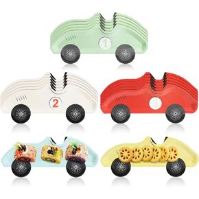 25 Pack Race Car Paper Plates Disposable Number 1-5 Vintage Racing Car Party Plates Race Car Birthday Party Decorations Race Car Tableware for Baby Shower Party Supplies