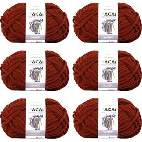Cozy Chenille Blanket Yarn for Babies - Plush Facai Yarn for Crochet and Knit Projects 1.75oz per Ball 37 Yards(3, Golden)