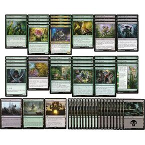 مجموعة Saproling باللون الأسود والأخضر - قانونية حديثة - مصممة خصيصًا - Magic The Gathering - MTG - 60 بطاقة