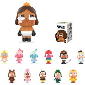POP MART Crybaby Crying Again Series Figures, Crybaby Blind Box Figures, Random Design Action Figures Collectible Toys Home Decorations, Holiday Birthday Gifts, Single Box