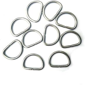 Stainless Steel 304 D Ring 3.5mm x 27mm Marine Grade Dee Rings for Bag,Buckle,Straps,Belt,Backpack DIY Accessories, 10 Pieces