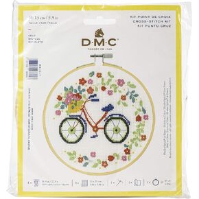 DMC Stitch Kit 6" Diameter - Bicycle (14 Count)
