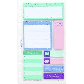 Filofax Accessory, Expressions Collection, Repositionable Sticky Notes, Set of 8 Note Pads, 25 Sheets Each (B132722)